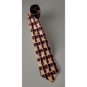 Jim Thompson Neckwear Tie Multicolor Red Black Safari Elephant AOP Silk JBHS